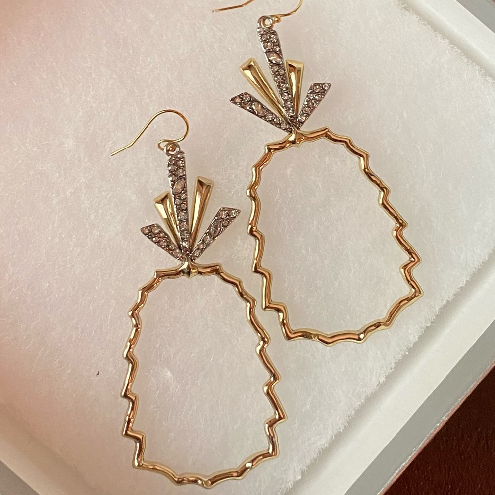 Alexis Bittar Pineapple Hoop  Earrings New